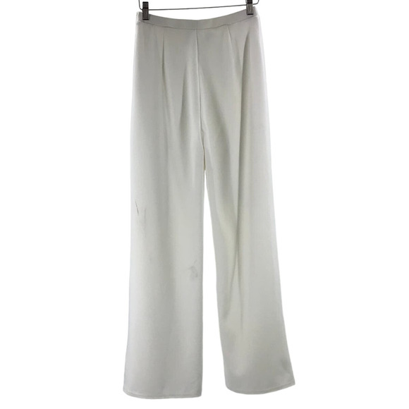 LULU'S SZ M Perfect Pick White Flat Front straight length pants NEW B170 - Picture 4 of 11